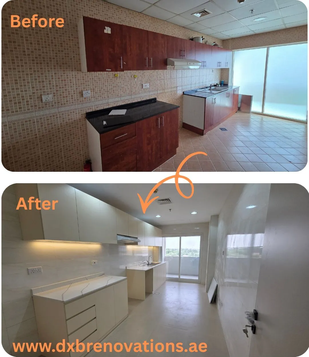 "Kitchen Renovation before and after"