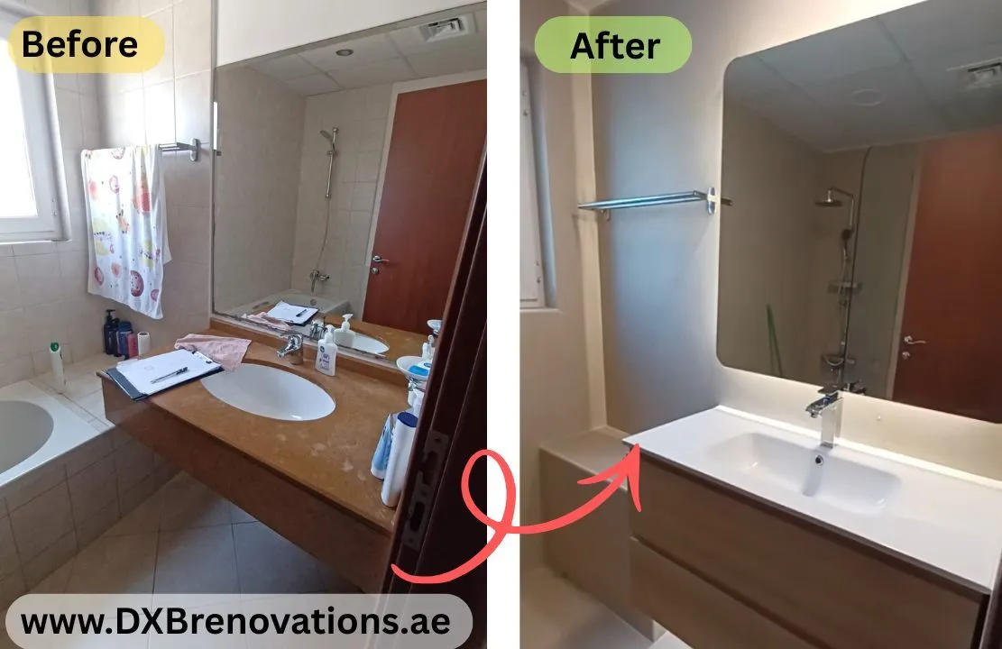 "Bathroom Renovation before and after"